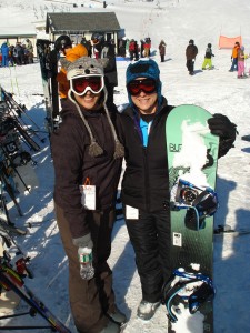 stef & claud outside with out boards